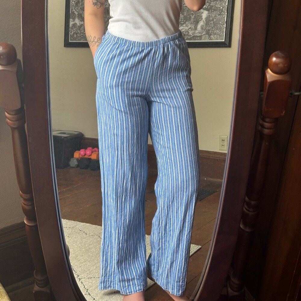 A New Day Striped Linen Pants